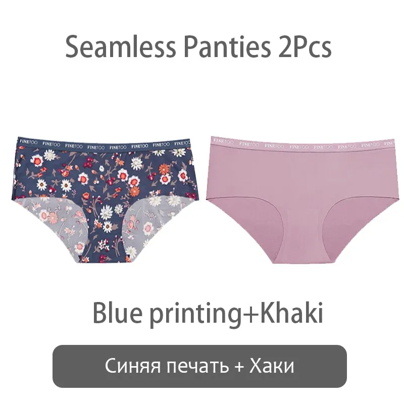FINETOO Seamless Panties Women Rose Printing Underwear Fashion Letter Panty Ladies Briefs Underpants S-XL Female Briefs Lingerie