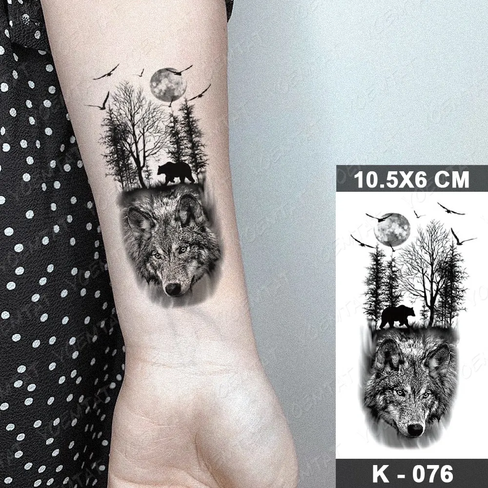 Waterproof Temporary Tattoo Stickers Nun Maria Prajna Diablo Old School Flash Tatto Arm Chest Body Art Fake Tattoos Women Men