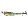 Luminous Wood Shrimp Fishing Lure Steel Wire Squid Jig Shrimp Bait for Saltwater