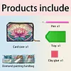 (US Local)Diamond Painting Card Holder Coin Purse Diamond Art Wallet for Women (Lotus A)