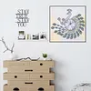DIY Peafowl Special Shaped Diamond Painting Cross Stitch Clock Home Decor