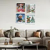 (US Local)4pack Xmas Animal-Special Shaped Diamond Painting Kit(30x30cm)