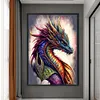 (Big Size)Dragon Read Book - 11CT Stamped Cross Stitch - 40*60cm