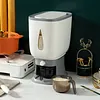 Rice Dispenser 22 Lbs Rice Storage Container Sealed Moisture Proof Cereal Dry Food Storage Container with Measuring Cup for Kitchen Pantry Organization