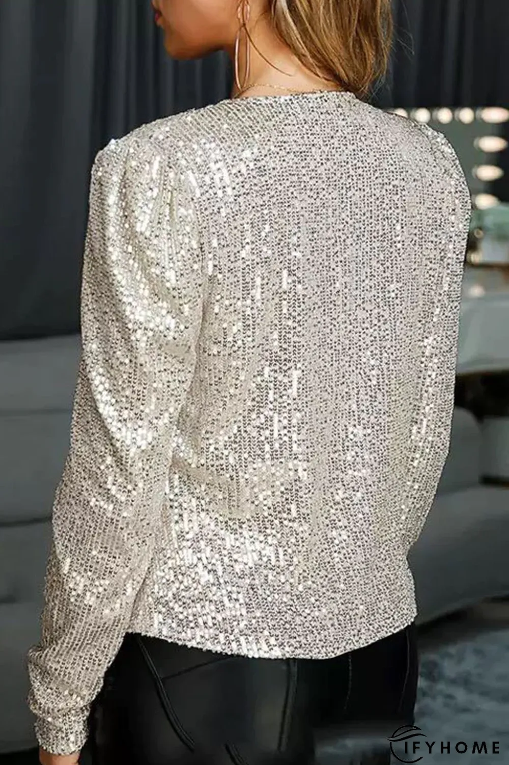 Casual Solid Sequins Patchwork Outerwear(5 Colors) | IFYHOME