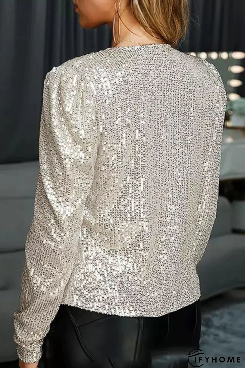 Casual Solid Sequins Patchwork Outerwear(5 Colors) | IFYHOME