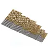 60pcs Drill Bits Straight Shank High Speed Steel Twist Drill Bits (Gold)