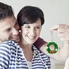 5pcs/set DIY Garland Xmas Wreath Diamonds Painting Keychain Kits