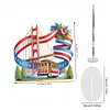 America Flag Bridge DIY Acrylic Desktop Diamond Art Kit Single-Sided for Home Decor