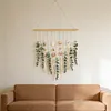 (Finished Product)Artificial Eucalyptus Wall Decor Fake Greenery Leaves Boho Wall Decor Imitation Eucalyptus Leaf Ornament for Bedroom Kitchen Dining Room Bathroom