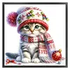 Winter Cat - 18CT Stamped Cross Stitch - 30*30cm