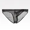Men's Ultra Thin Breathable Mesh Elephant Nose Pouch Triangle Briefs Underwear Hip Coverage Bikini Panties