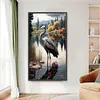 (Big Size)Heron  Lake-Full Round Diamond Painting 40*70CM