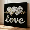 (25x25cm)DIY Pearl Painting Love Framed Handmade Pearl Material Art Kit Living Room Decor