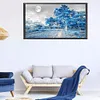 >SALE<5D Diamond Painting Kit Blue Woods Full Round Drill DIY Landscape Wall Art