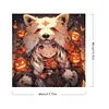 【Limited Stock Sale】Halloween Wolf Girl-Paint by Numbers Acrylic Painting 40*40CM