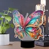 DIY 5D Diamond Painting Acrylic Butterfly  Night Light Lamp Home Decoration Ornament Gift Kit