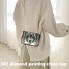 DIY Wolf Special Shaped Diamond Painting Leather Crossbody Bags Chain Clutch Kit