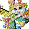 (US Local)PET Double Sided Special Shaped Easter Alphabet DIY Diamond Painting Keychain