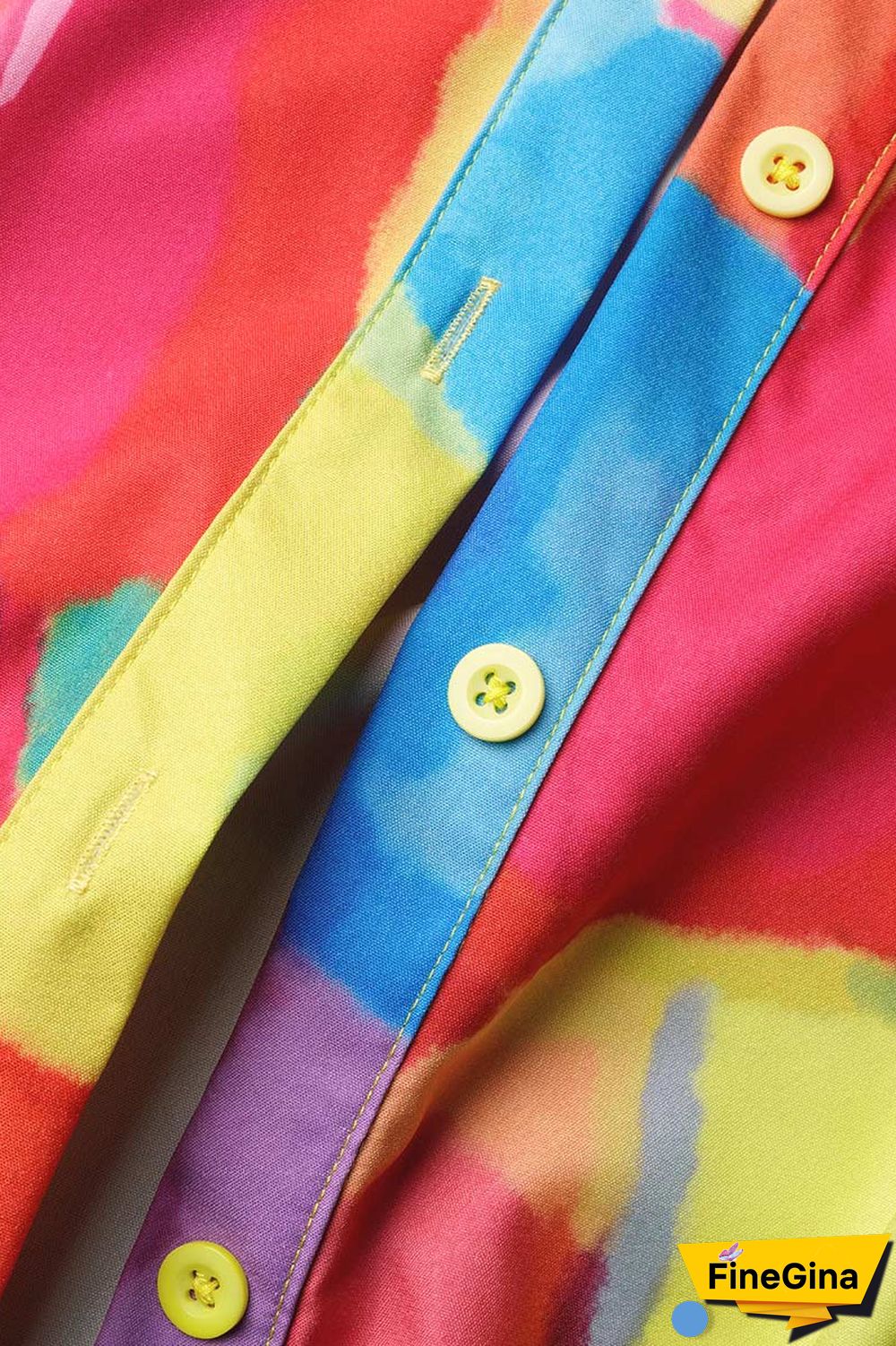 Yellow Sexy Casual Print Printing Shirt Collar Shirt Dress Dresses