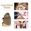 Brass Thimble Finger Sleeve Embroidery Finger Tips Cross Stitch Sewing Tool