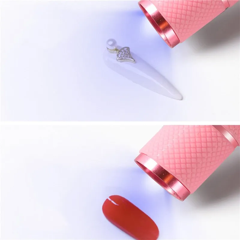 HOT  Small Glow Flashlights with 9 LED Lights UV Currency Detector Lamp Portable Light Nail Dryer For Nail Gel SANA889-Nail Inspo