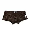 Men's sexy simple boxer briefs solid color button convex bag boxer briefs