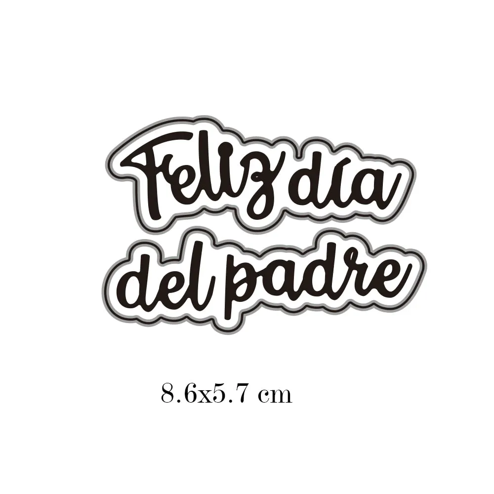 Spainish Words Serial Craft Metal Cutting Die Stencils Template for Scrapbooking Paper Album Cards Gift Decor Knife Die Cut New
