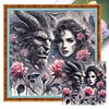 Beauty And Beast-11CT Stamped Cross Stitch 50*50cm/19.69*19.69in
