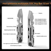 EDC Pry Bar Multitool with Bi-Directional Ratchet Screwdriver & Everlasting Pen, Wrenches, Crowbar and Box Openers Camping Accessories A Versatile Companion