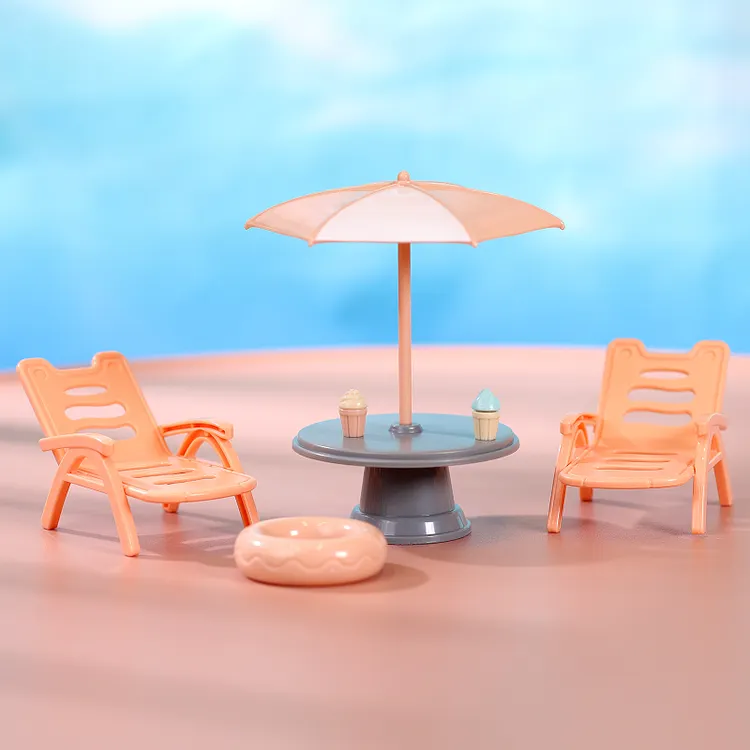 For 3&rdquo; Mini Baby Doll Beach Playset