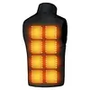 15 Heating Zones Electric Heated Vest with Light USB Thermal Waistcoat Clothes