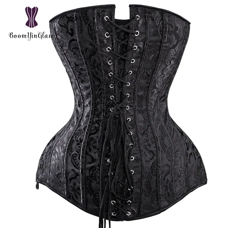 White Bridal Corselet Long Torso Waist Training Corset Lingrie Bones Overbust Hourglass Body Shaper Corset Size XS-6XL 942#