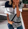 Novas roupas femininas de ver&atilde;o T-shirt de manga curta estampada com z&iacute;per