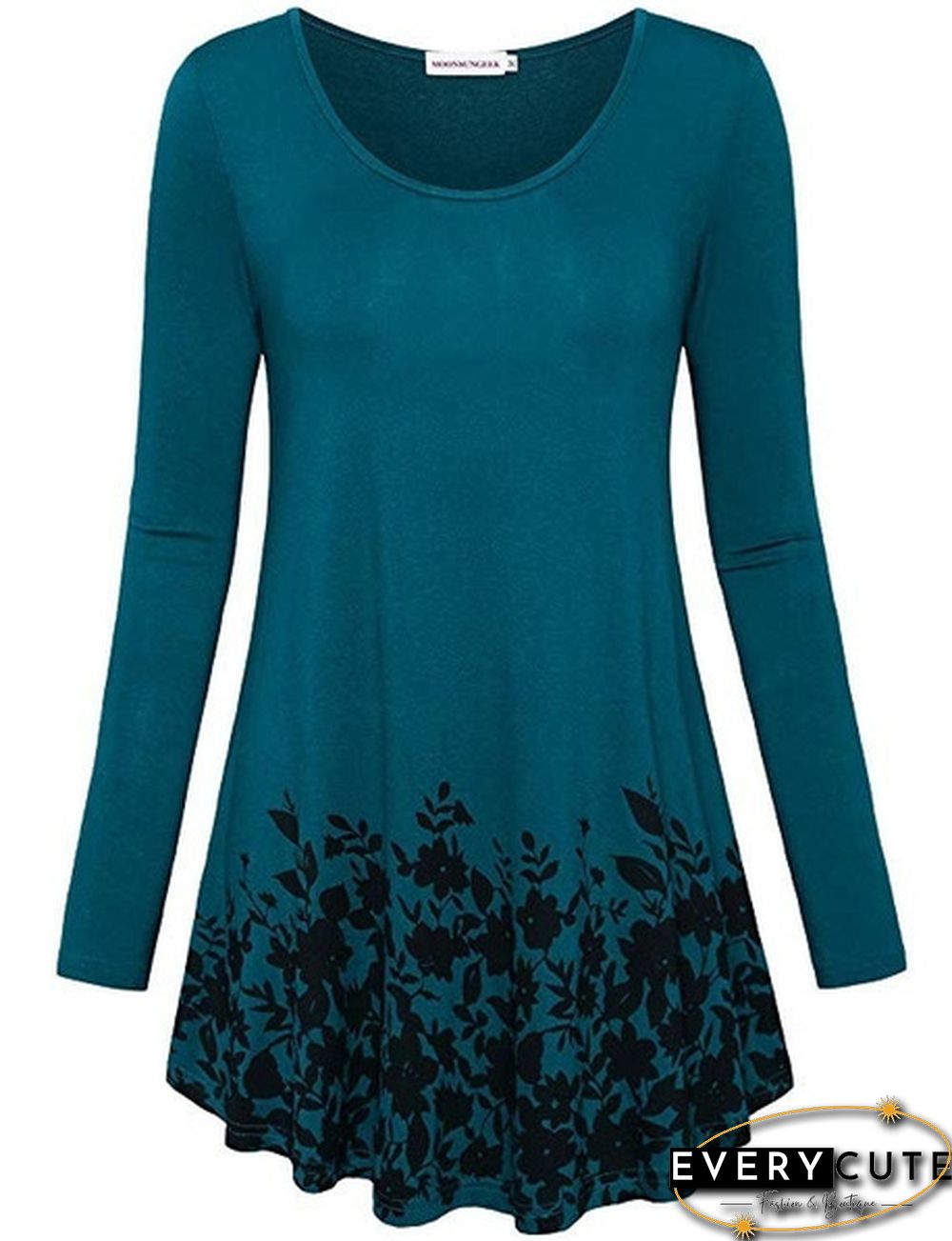 Women Autumn Fashion Floral Printed Tunics Women Basic Long Sleeve Casual Tops T-Shirt