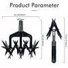 2 in 1 Garden Aerator Garden Soil Scarifier Rotary Tiller Rotary Cultivator Tool