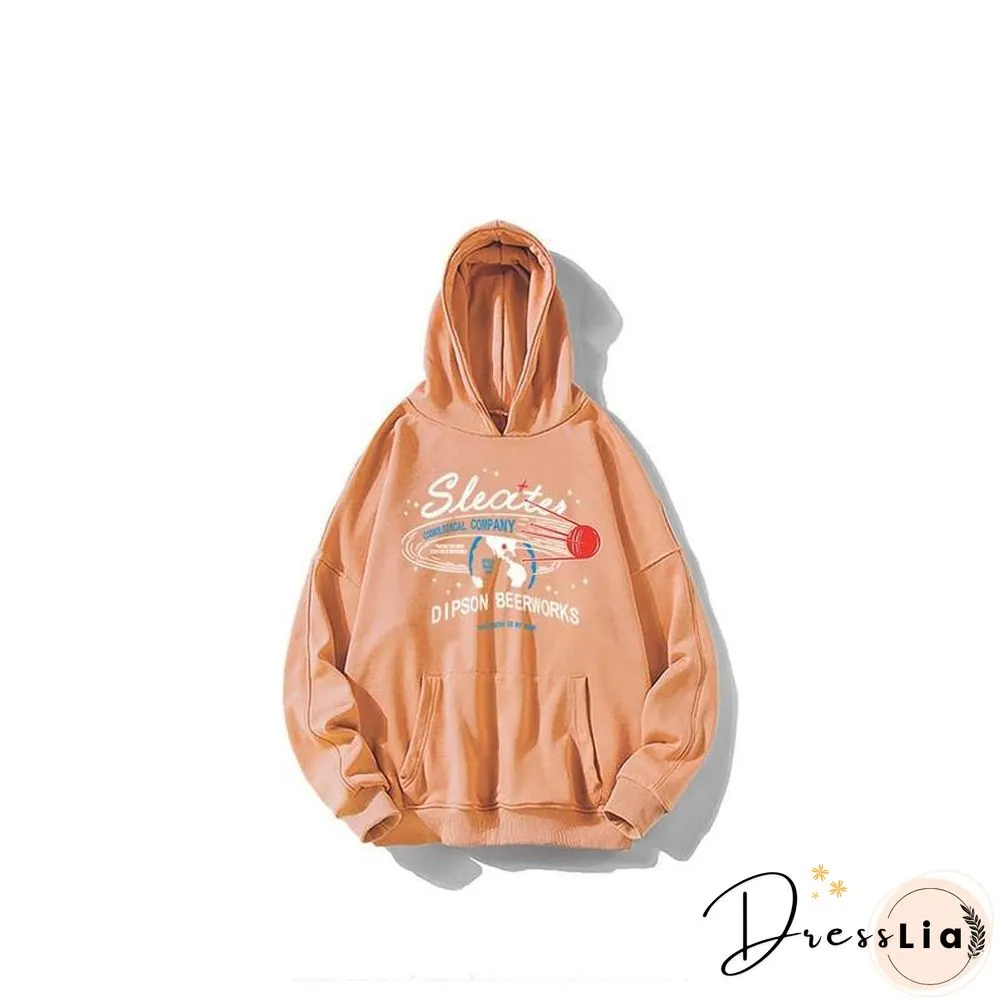 Harajuku Letter Print Hoodies Sweatshirt Spring Autumn Vintage Clothes for Women Korean Style Loose Streetwear Female Pullover