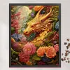 >SALE<Full Embroidery Eco-cotton Thread 11CT Print Flower Dragon Cross Stitch 50x60cm