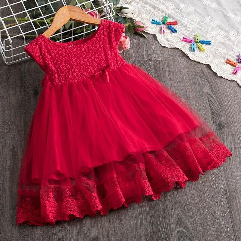 Floral Girls Clothing Children Baby Dresses for Girl Wedding Party Dress Princess Ceremony Prom Communion Gown Vestido Infantil