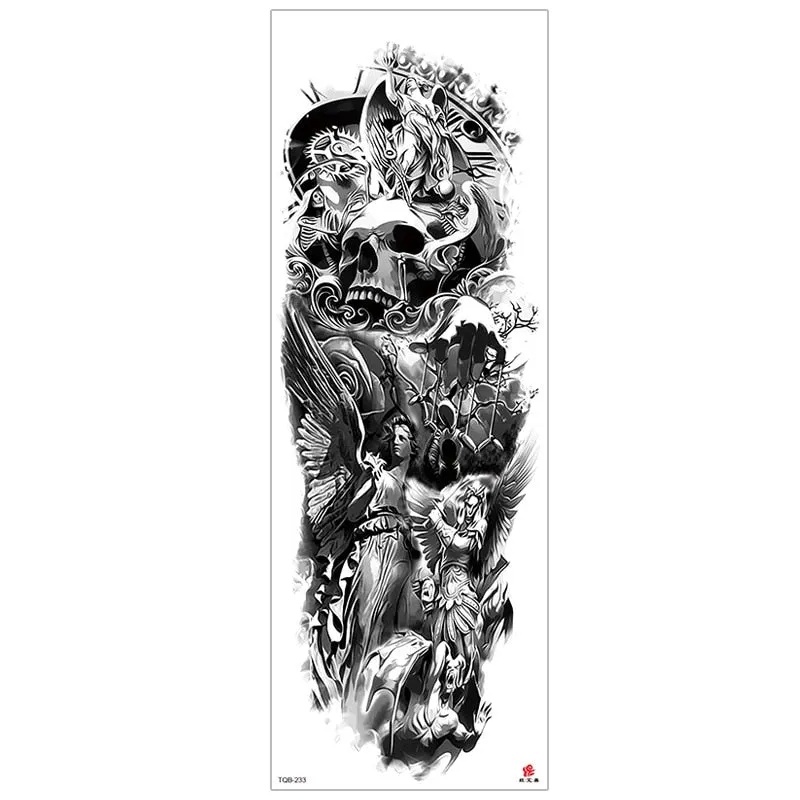 temporary tattoos for men robot full arm sleeve tattoo mechanical lion tiger waterproof tatto fake tatoo stickers body tatoo art
