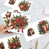 6Pcs Diamond Art Greeting Cards Xmas Atmosphere Congratulations Cards Gift