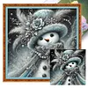 Christmas Snowman-11CT Stamped Cross Stitch 40*40cm/15.75*15.75in
