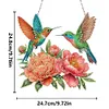 (US Local)Acrylic Special Shape Flowers Birds Diamond Painting Art Hanging Pendants