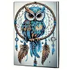 (US Local)DIY Special Shaped Owl Dreamcatcher 50 Pages Diamond Painting Notebook Kit