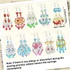 10 Pairs Double Sided Diamond Painting Earrings Gift for Women Girls (Style 2)
