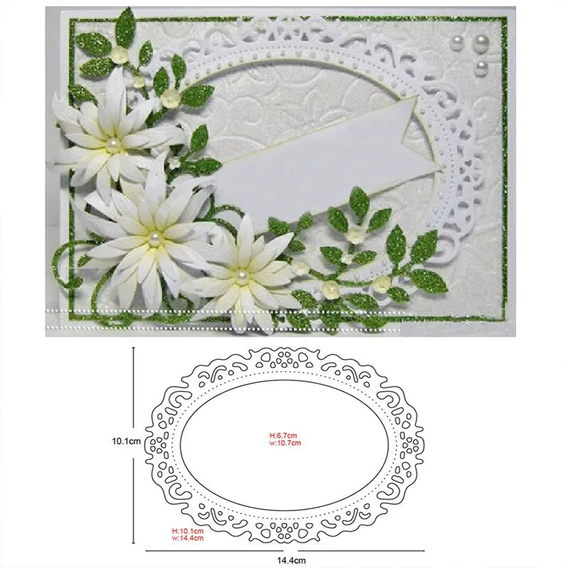 Customized Dies Christmas Wreath Heart Border Metal Cutting Dies Scrapbooking Dies For DIY Craft Paper Card Making Stencils Dies