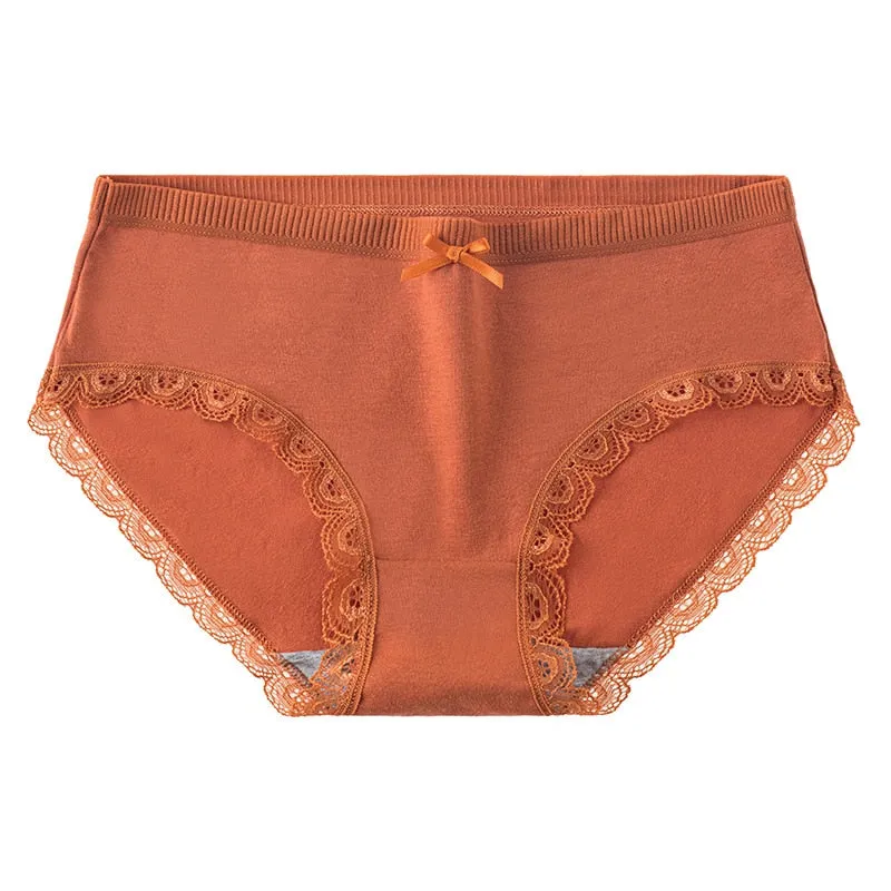 Women's Cotton Panties Sexy Seamless Underwear For Women Large Size Mid Low Waist Lace Underpants Female Soft Invisible Briefs