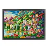 Rainbow Town-11CT Stamped Cross Stitch 101*75cm/39.76*29.53in (Big Size)
