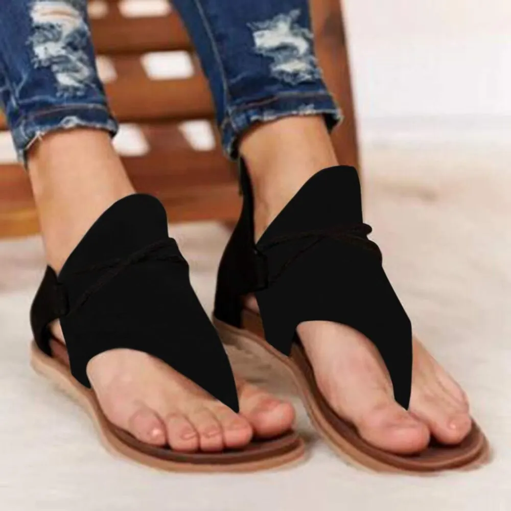 Women Flat Sandals Leopard Print Summer PU Leather Open Toe Shoes Bohemia Beach Retro Gladiator Sandals Flip Flops Slippers