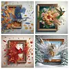 (US Local)4pcs/set Escape-Special Shaped Diamond Painting Kit(30x30cm)